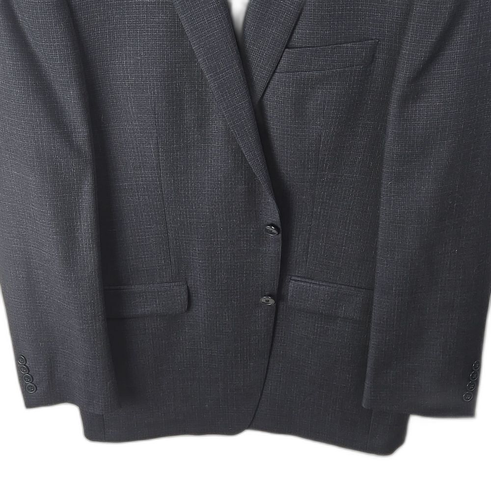 Calvin Klein Mens Black Wool Notch Lapel Two Button Blazer Sz 42L Professional - Picture 3 of 11